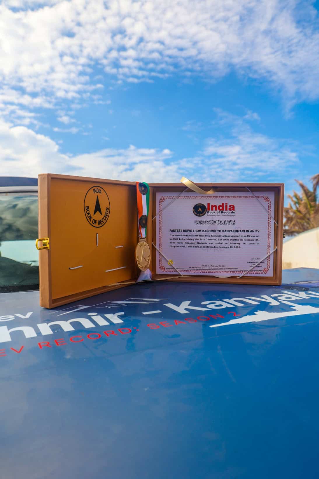 The Curvv.ev cover 3,800 km across the length of India with only 16 charging stops