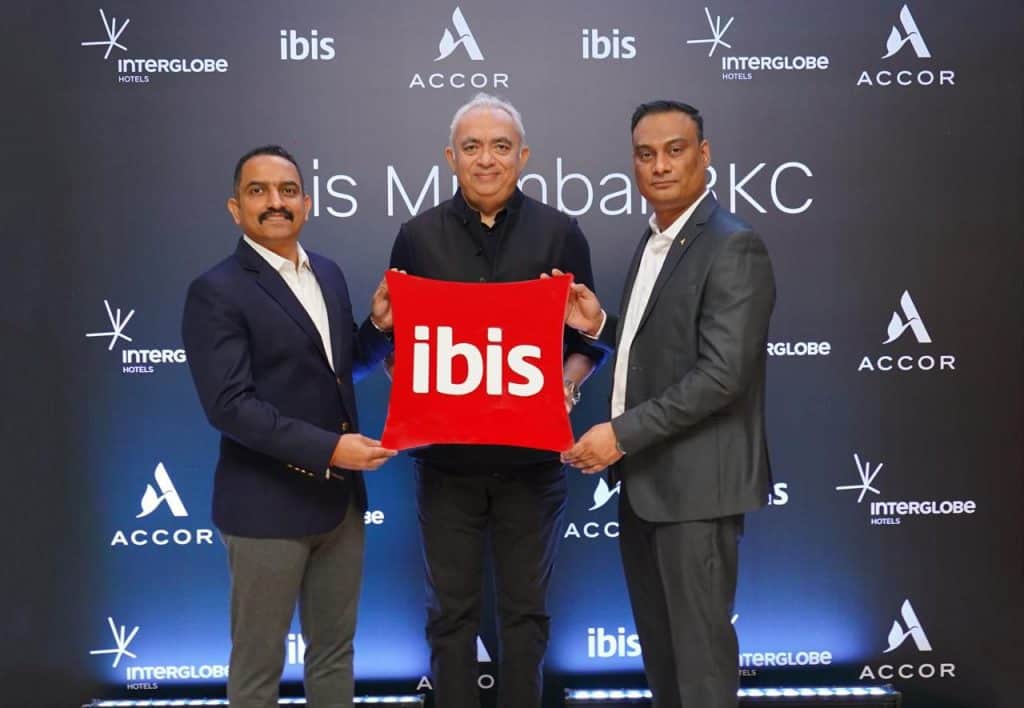 Tejus Jose Director of Operations, ibis India-JB Singh President & CEO of InterGlobe Hotels-Sandeep Satange General Manager ibis Mumbai BKC