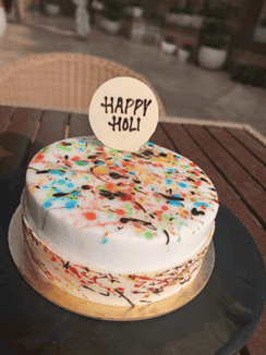Rainbow cake - Top Colourful Holi 2025 Recipes - by Chef Amardeep Singh Bhatia, Executive Chef, Jaypee Siddharth hotel