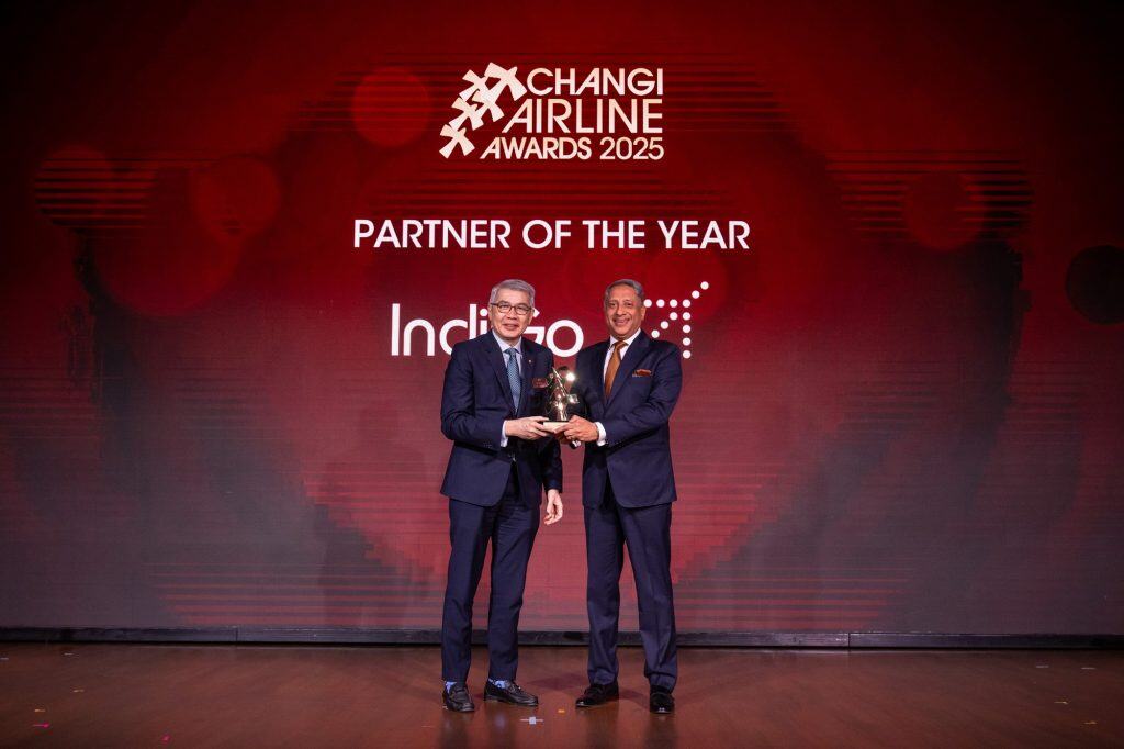 Changi Airport Group Names India-headquartered Airline IndiGo as ‘Partner of the Year’ 