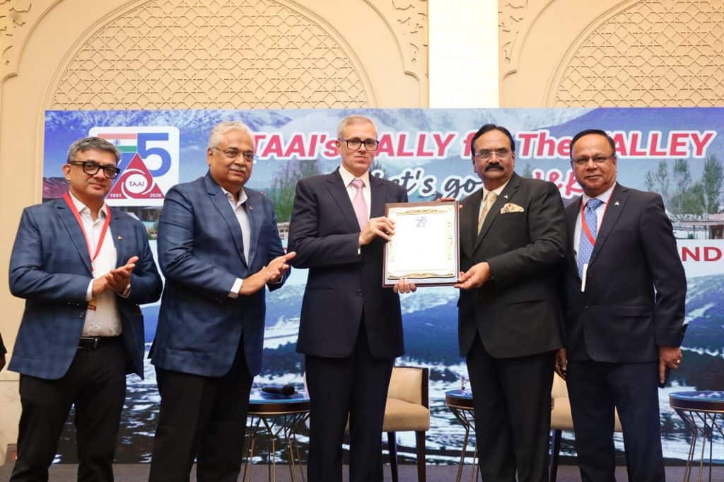 TAAI presents Award of Leadership to Hon’ble CM Shri Omar Abdullah