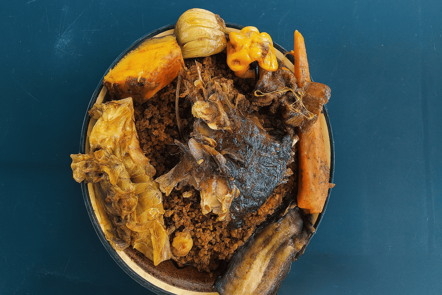 A hearty serving of Senegal’s beloved Ceebu Jën – a feast of flavors on one plate. Image Courtesy: Alweaver2, Wikimedia. 