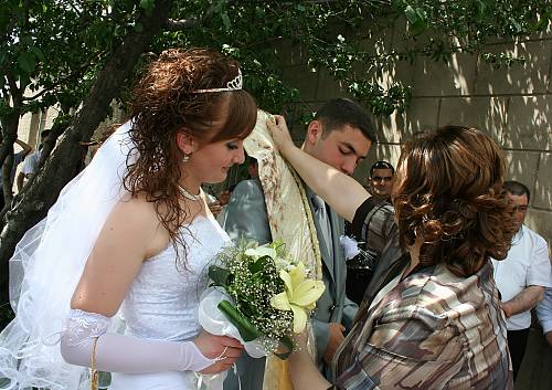 Lavash Bread being used in a Marriage cerimony. Image courtecy Gayane Sagagoyan via unesco.org