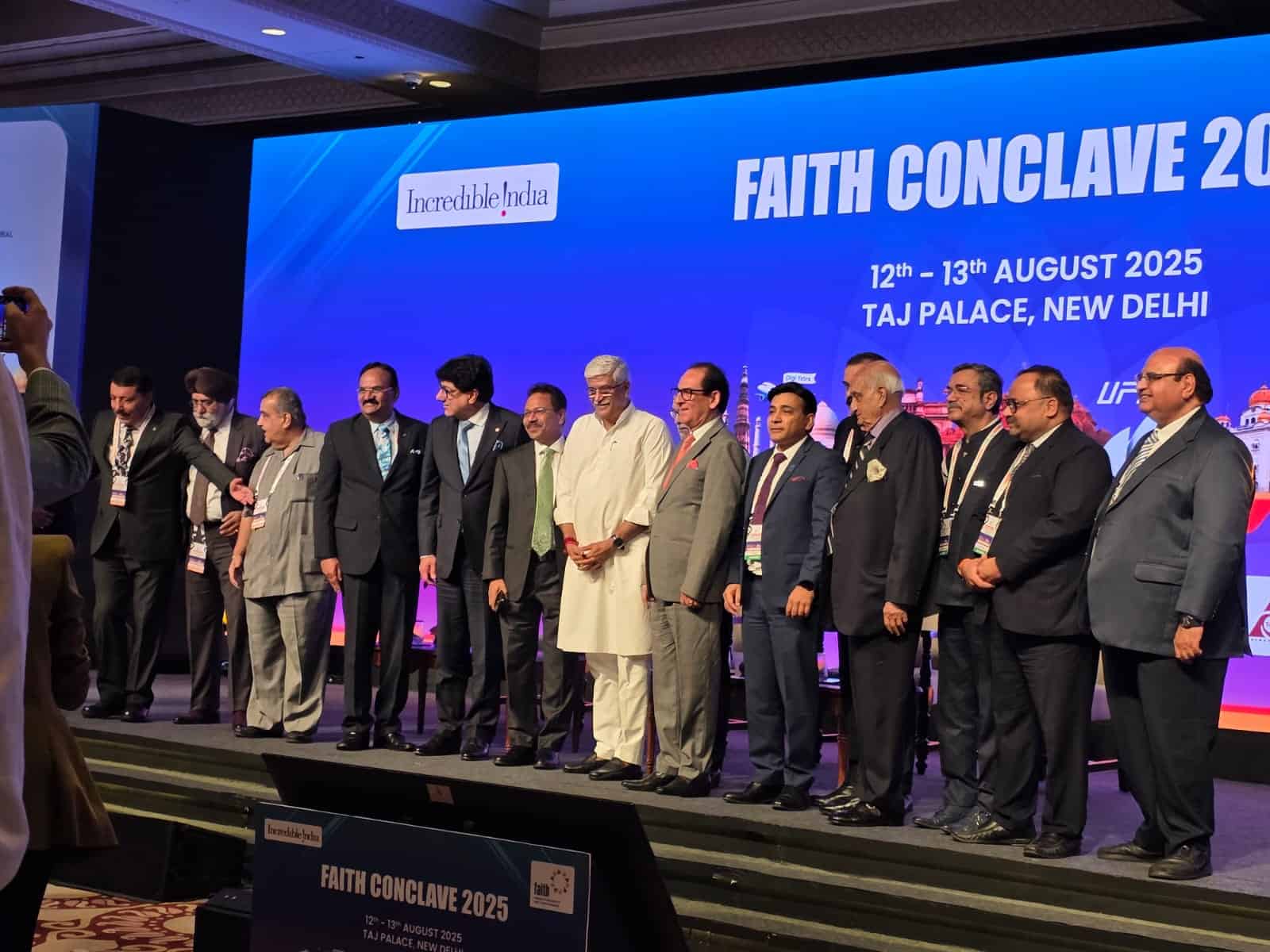 Tourism leaders with Union Minister of Culture and Tourism, Gajendra Singh Shekhawat at FAITH Conclave 2025 to shape India’s $3 trillion travel vision