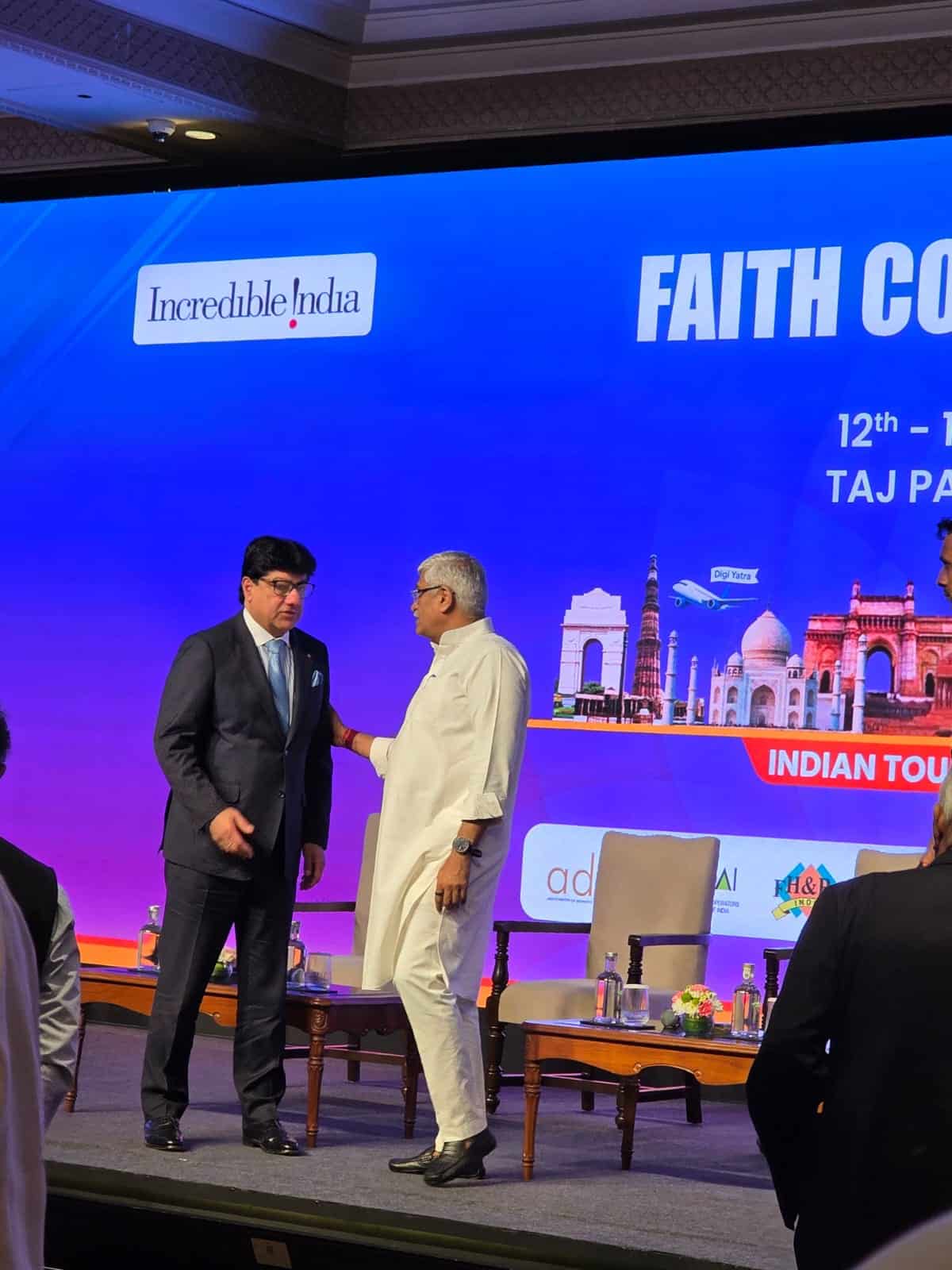 Union Minister of Culture and Tourism Gajendra Singh Shekhawat with Puneet Chhatwal, Chairman of FAITH