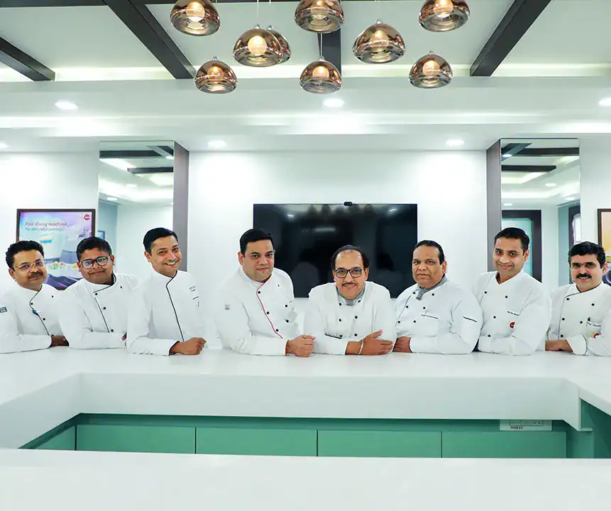 Masters behind the magic of airline dining. Courtesy: TajSATS