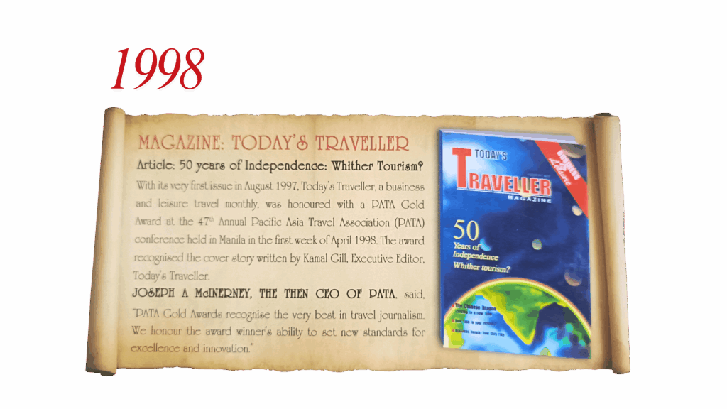 Today’s Traveller magazine's inaugural issue that won the PATA Gold Award