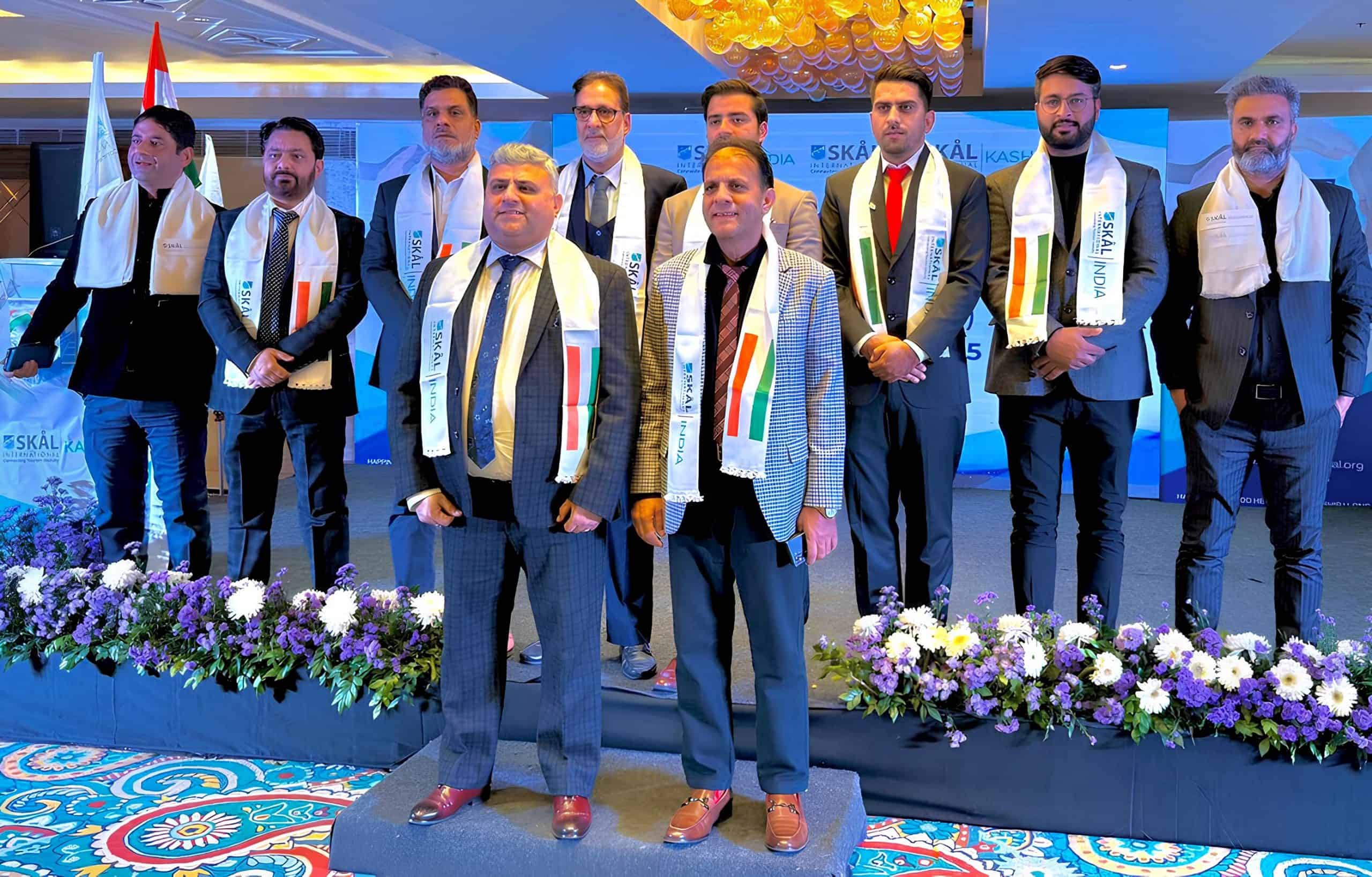Founding Executive Committee of Skål International Kashmir with Skål International India President Sanjeev Mehra