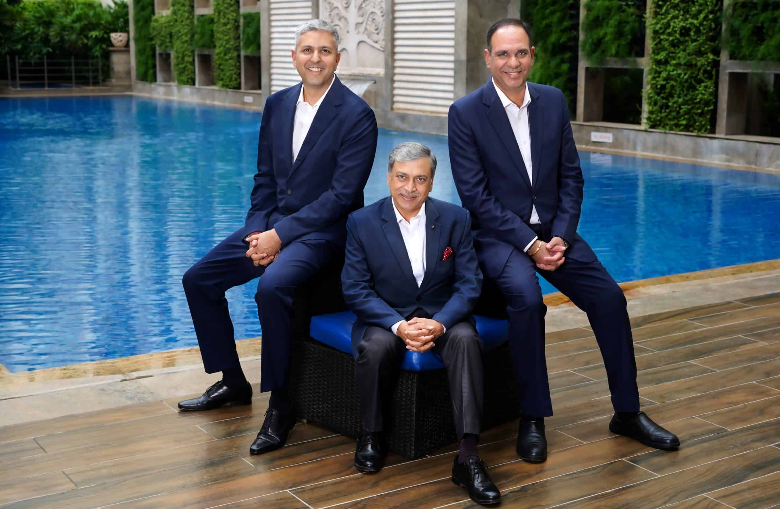 Neelendra Singh, MD & CEO, Kapil Sharma, Executive Director & CFO, Vishvapreet Singh Cheema, President, Lemon Tree Hotels