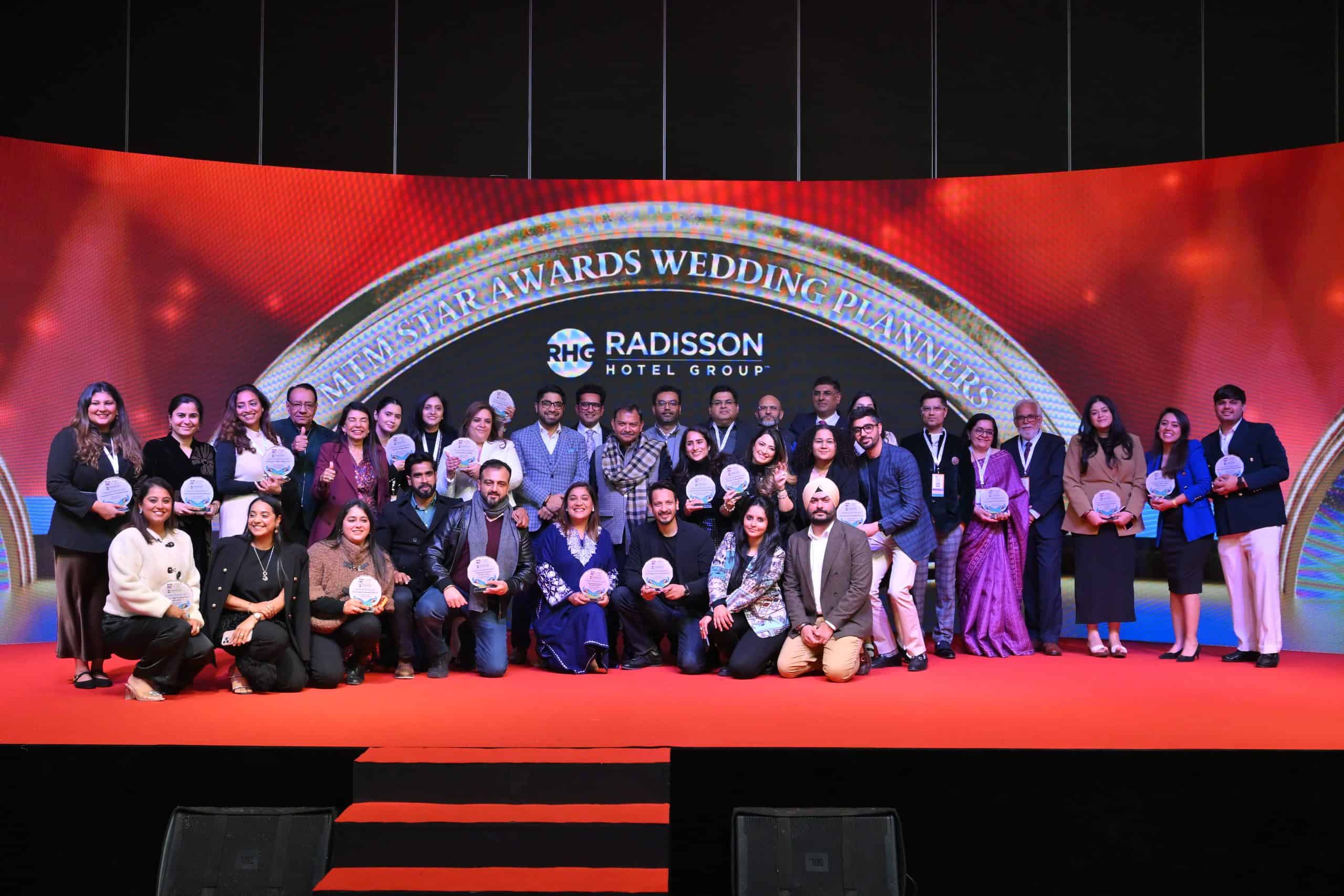 MTM Star Awards for Wedding Planners Awardees alongside Samit Garg, Co-Founder, E-Factor Experiences & President, EEMA, Kamal Gill, Executive Editor and Managing Director, Gill India Group, alongside Kewal Gill, Chairman, Gill India Group