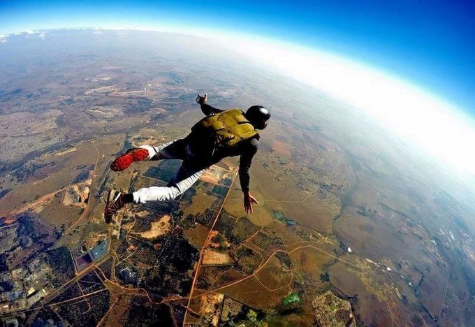 Skydiving in Mysore. Courtesy:  Vertigo Warrior, X