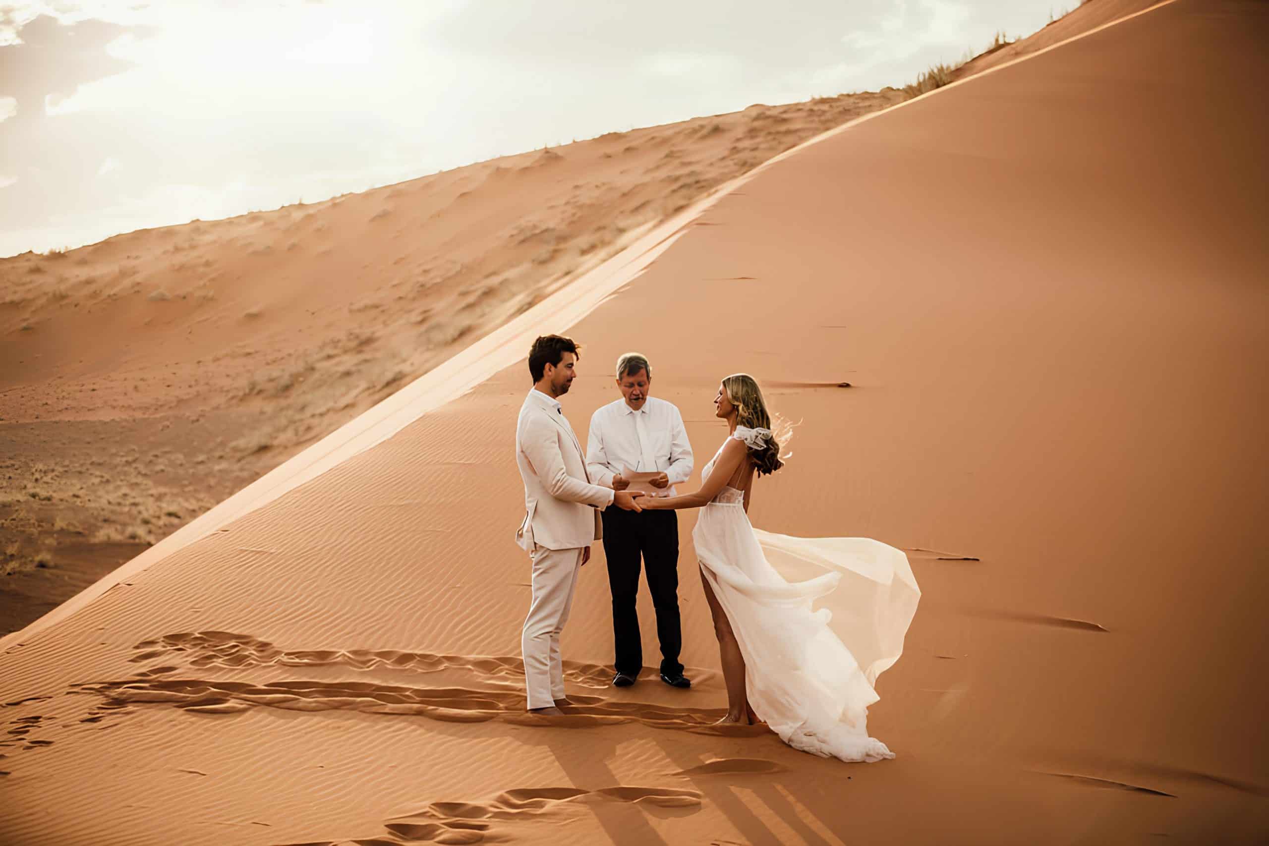 Weddings amidst Namibia's sand dunes. Image courtesy: LOTTY H. Elopements